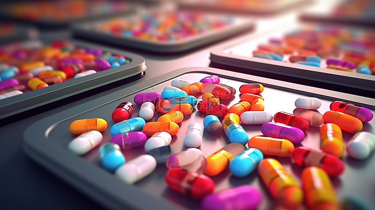 醫(yī)療片劑與栓劑的3D插圖 現(xiàn)代醫(yī)學(xué)可視化的重要工具